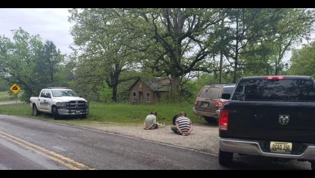 Three suspects were detained while searching for a fourth.
