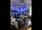 MDC Secretary and Chairman of the Rural Caucus, Joshua Dunne speaks at the Yellow House Community Arts Center during the 'Gathering of the Blue' event. photo provided