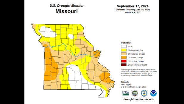 U.S. Drought Monitor report for Missouri, Sept. 17, 2024. photo provided