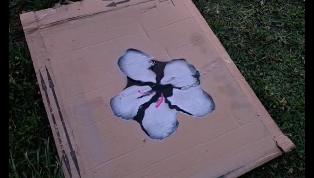 Sample flowers that will combine to make the flower walkway on the sidewalks. courtesy of Garrett Melby Art