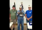 Past Post Commander James Gould is pictured receiving his All-State plaque from Commander Taylor and Quartermaster Goff. photo provided
