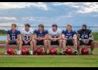 Liberty football seniors Jasper Melby, Matthew Brooks, Reed Tune, Paxton Hunter, Preston Smothers, and Kayden Day-Garner. Howell County News / Kacey Blunk