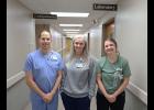 Pictured, left to right: Matt Eskew, respiratory director; Melissa Carter, laboratory director; and Kora Dowden, laboratory medical technologist. photo provided